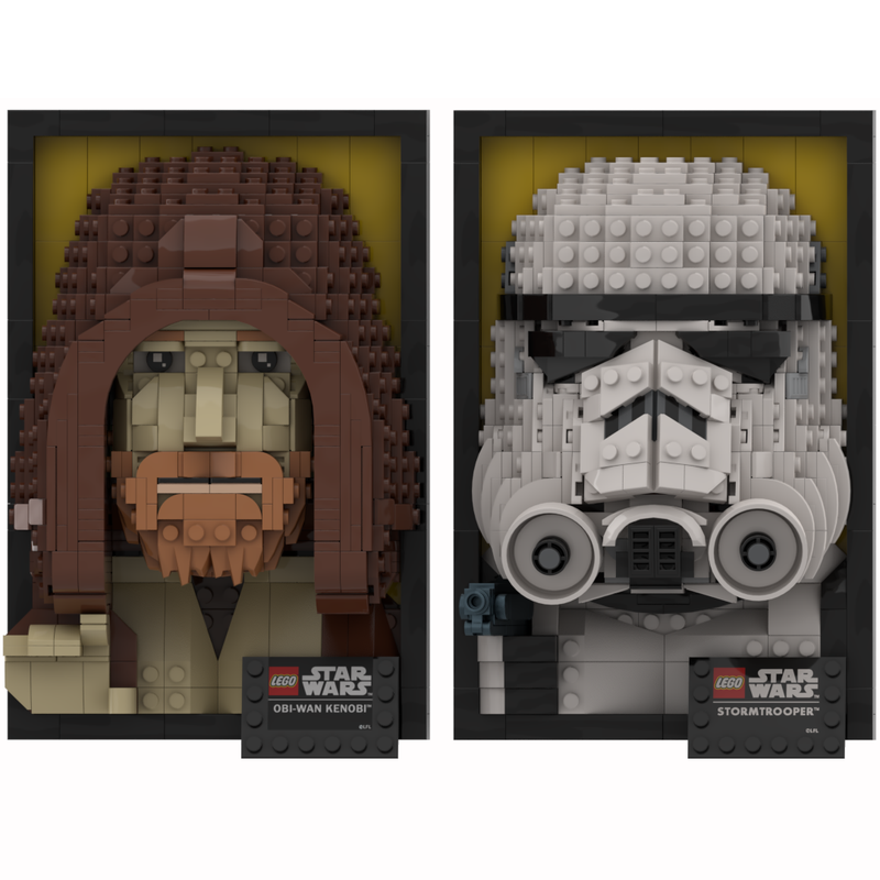 Lego Star Wars 3D Frames - ObiWan Kenobi & Stoormtrooper