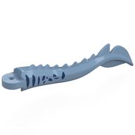 Lego Animal Body Part, Dinosaur, Mosasaurus Tail with Dark Blue Markings Print / Sand Blue