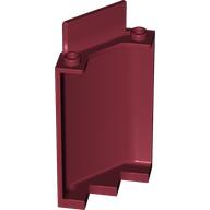 Lego Panel 3 x 3 x 6 Corner Wall without Bottom Indentations / Dark Red