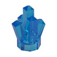 Lego Rock 1 x 1 Crystal 5 Point / Trans-Dark Blue