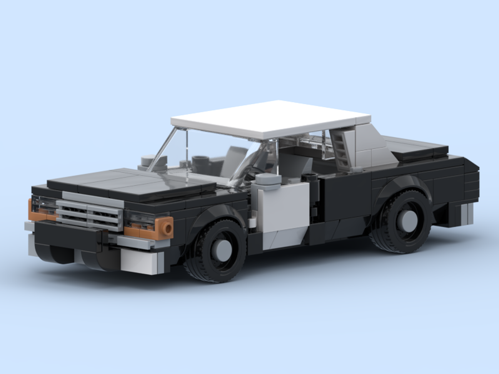 Lego 1986 Ford Crown Victoria LTD Blues Bothers 2000 - 8 Stud Wide
