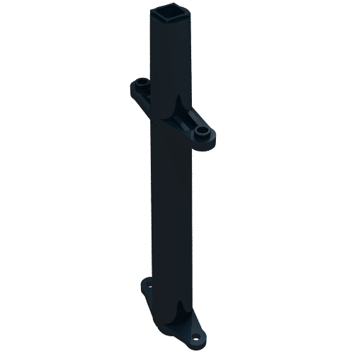 Lego Boat, Mast Section Middle 13 2/3 H, without Bottom Connector Prong / Black