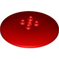 Lego Dish 6 x 6 Inverted (Radar) with Hollow Studs / Red