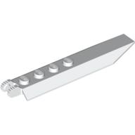 Lego Hinge Plate 1 x 8 Locking with Angled Side Extensions, Rounded Plate Underside, 9 Teeth / White