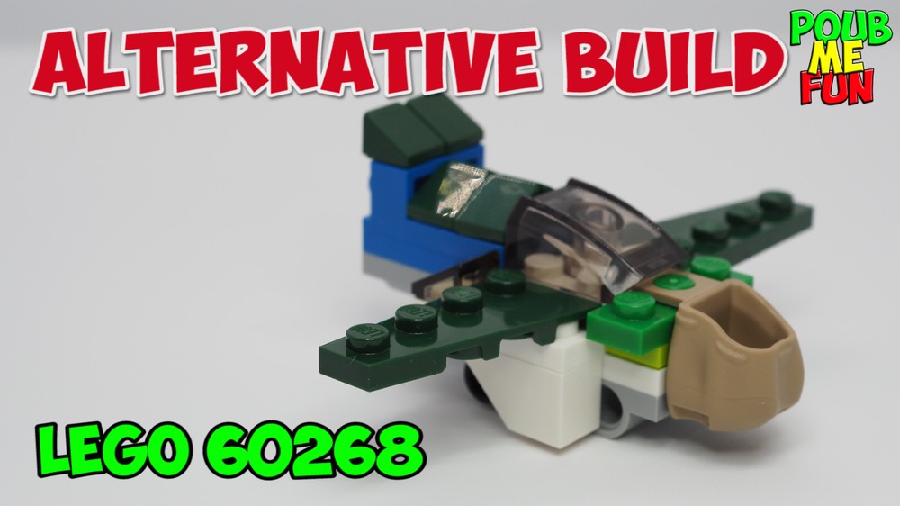 Lego 60268 - Monster Face Cargo Plane - Alternate Build with tutorial