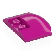 Lego Brick Round 3 x 4 x 2/3 Triple Curved with 2 Sunk Studs / Magenta