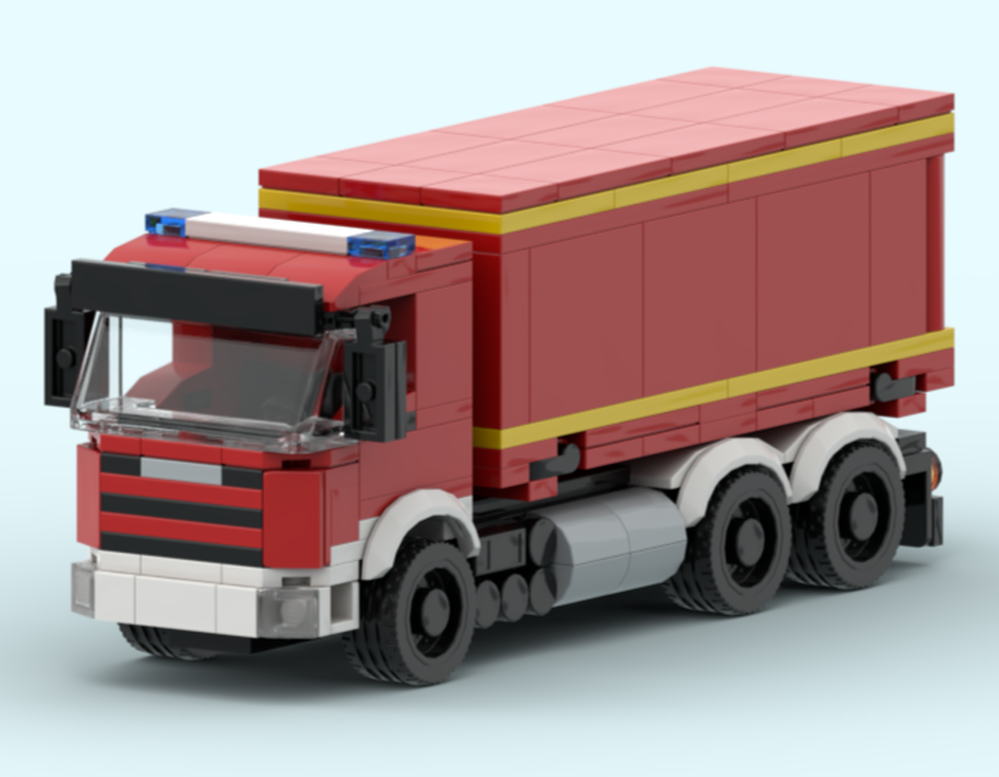 Lego Wechselbrücke Feuerwehr LKW Scania Fire Truck