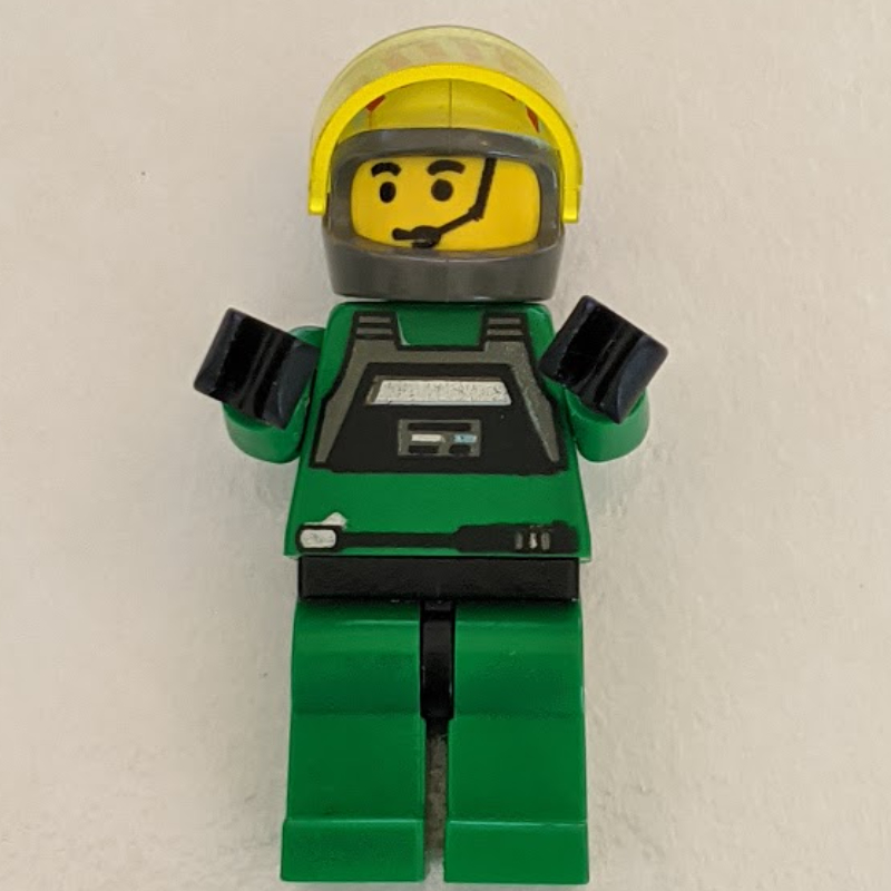 Lego Rebel Pilot A-wing, Green Uniform, Yellow Skin