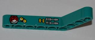 Lego Technic, Liftarm, Modified Bent Thick 1 x 9 (6 - 4) with Gauges and Levers Pattern Model Right (Sticker) - Set 8269
