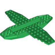 Lego Plane, Bottom 18 x 16 x 1 x 1 1/3 / Green