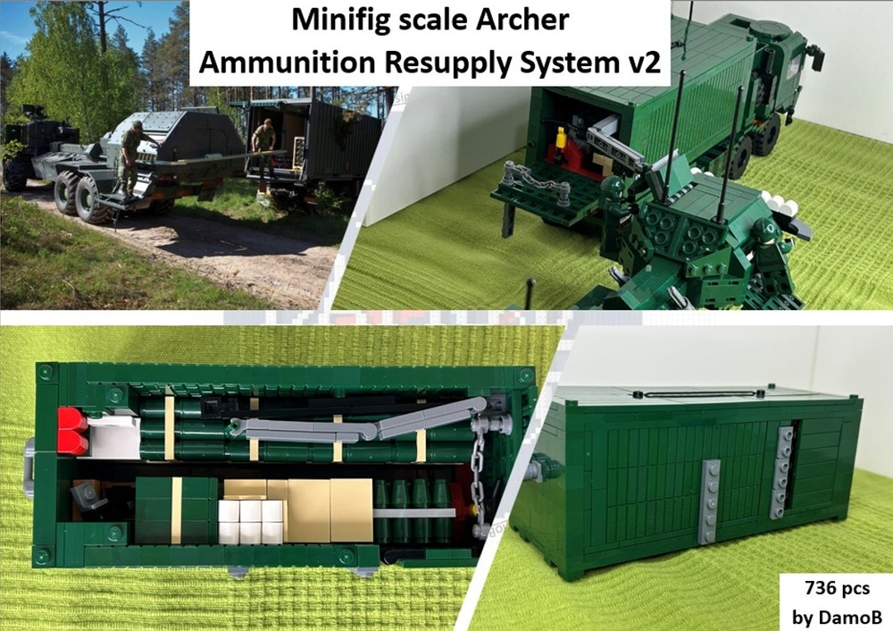Lego BAE Bofors Archer Ammunition Resupply System (ARS)