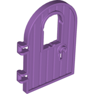 Lego Door 1 x 4 x 6 Round Top with Window and Keyhole, Reinforced Edge / Medium Lavender