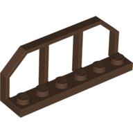 Lego Plate Special 1 x 6 with Train Wagon End Fence / Brown