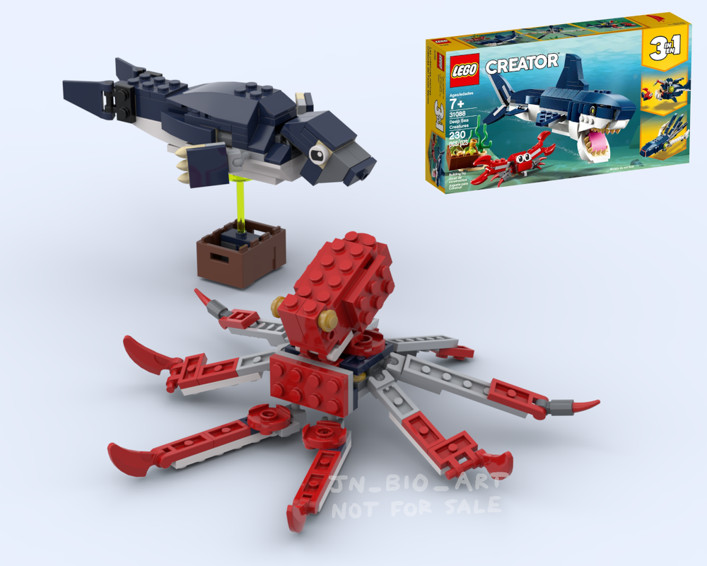 Lego Harbor Seal and Giant Octopus - 31088 Deep Sea Creatures alt build