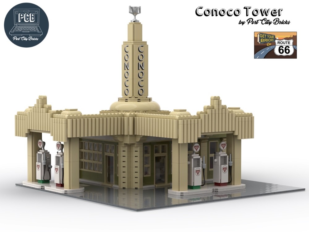 Lego The Conoco Tower Station - Get Your Bricks on Route 66