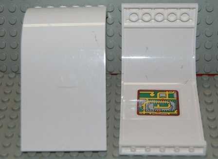 Lego Panel 6 x 6 x 9 Curved Top with Shuttle Route Map Pattern on Inside (Sticker) - Set 6399