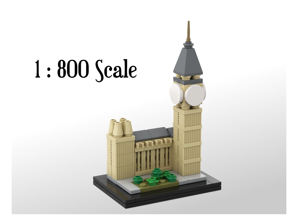 Lego Big Ben (Elizabeth Tower) 1:800 Scale