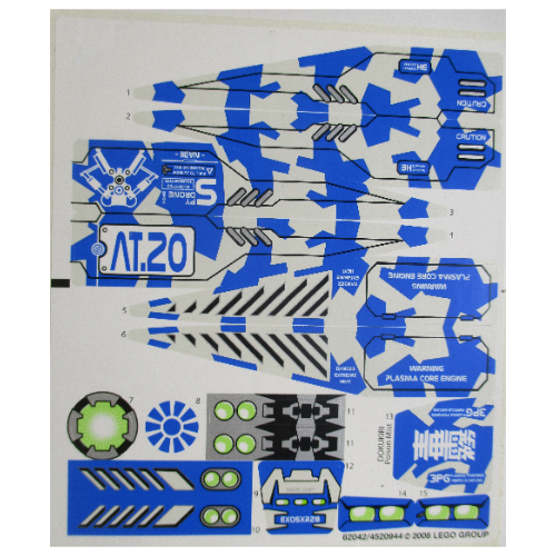 Lego Sticker Sheet for Set 8118-1 / [No Color/Any Color]