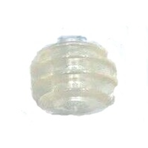 Lego Pen Bead, Round Orb, 4 Discs / Trans-Clear