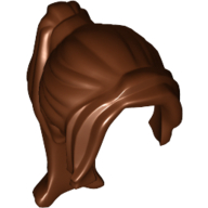 Lego Hair Ponytail Long with Side Bangs / Reddish Brown