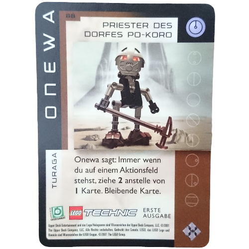 Lego Trading Card, Bionicle Game: QftM - 88 Turaga - Onewa - Chief of Po-Koro Village / [No Color/Any Color]
