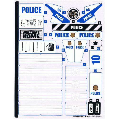 Lego Sticker Sheet for Set 60141-1 / [No Color/Any Color]