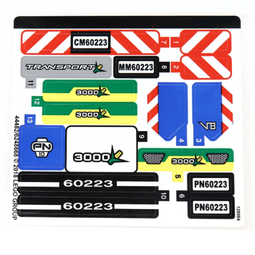 Lego Sticker Sheet for Set 60223-1