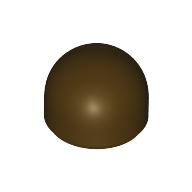 Lego Dome 1 x 1 x 2/3 / Dark Brown