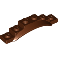 Lego Wheel Arch, Mudguard, 1 1/2 x 6 x 1 [Arch Extended] / Reddish Brown