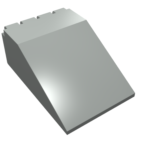 Lego Windscreen 6 x 4 x 2 Canopy / Light Gray