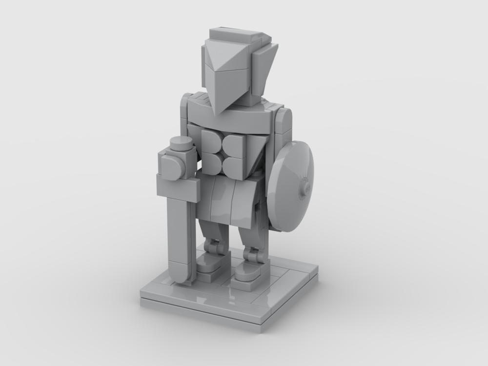 Lego Medieval Soldier Statue