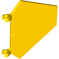 Lego Flag 5 x 6 Hexagonal with C Clips / Yellow