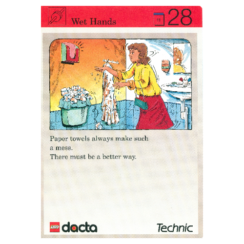 Lego Activity Card, Set 9603, Invention 28 - Wet Hands / [No Color/Any Color]
