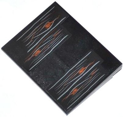 Lego Slope 10 6 x 8 with 4 Wooden Boards Pattern (Stickers) - Set 79109 / Black