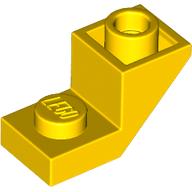 Lego Brick Sloped 45° 2 x 1 Inverted with 2/3 Cutout / Yellow