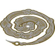 Lego Cloud, Swirl, Gold Highlights Print / Pearl Gold