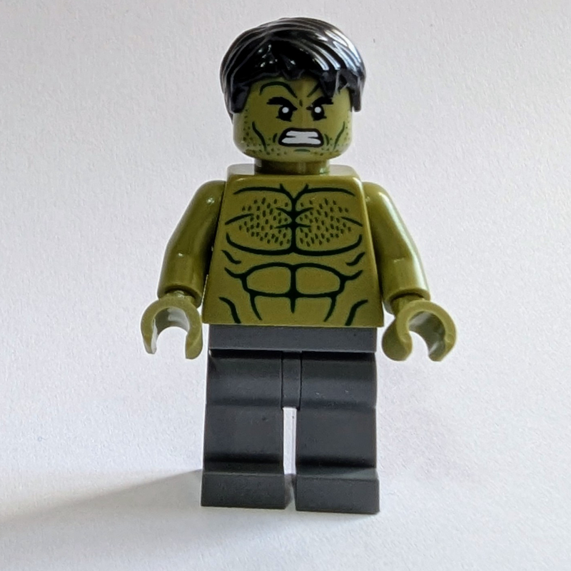 Lego Hulk, Minifig, Dark Bluish Grey Legs