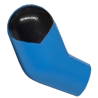 Lego Arm, Right with Black Shoulder Pattern / Dark Azure