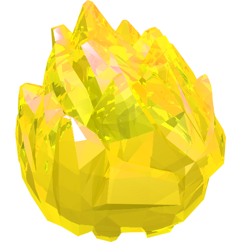 Lego Head Special, Rock Monster, Jaw Upper [Type 2] / Trans-Yellow