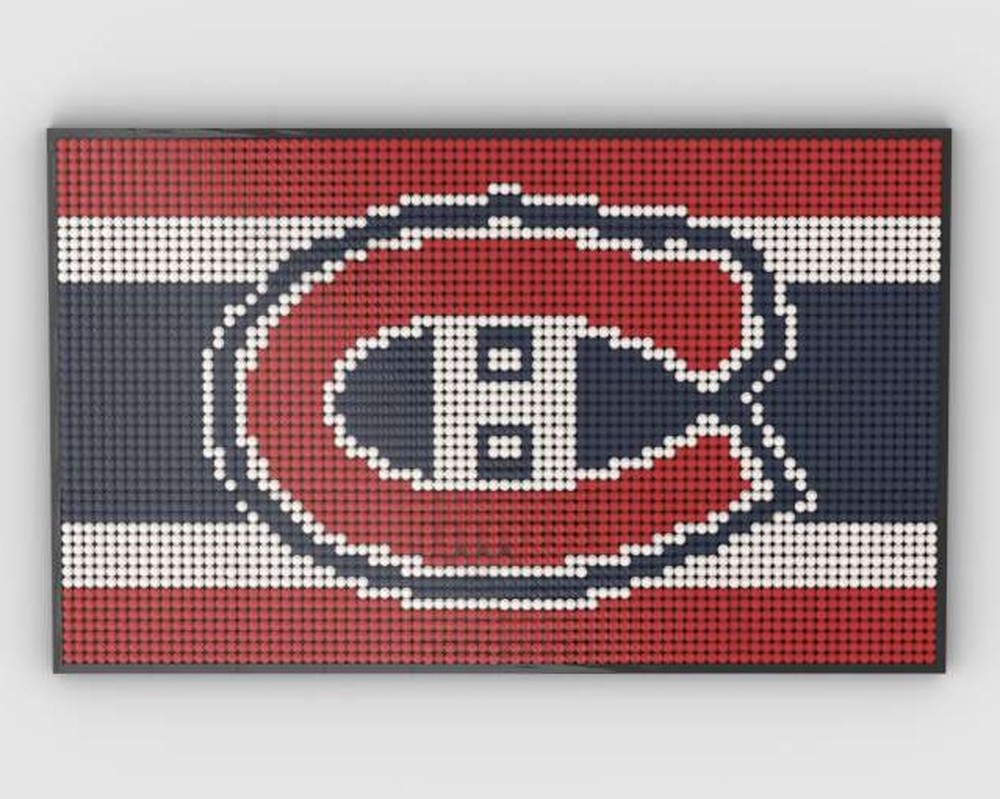 Lego Mosaic Habs Logo - 5x3