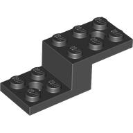 Lego Bracket 5 x 2 x 1 1/3 with Holes, Pin Bottom / Black