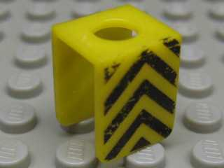 Lego Minifigure Vest with Black Upward Chevrons Pattern on Both Sides