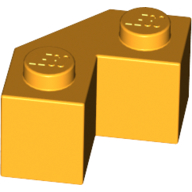 Lego Brick Wedged 2 x 2 Facet / Bright Light Orange
