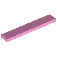 Lego Tile 1 x 6 with Groove / Bright Pink