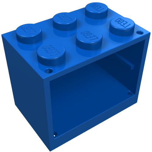 Lego Cupboard 2 x 3 x 2 with Solid Studs / Blue