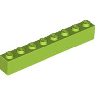 Lego Brick 1 x 8 / Lime