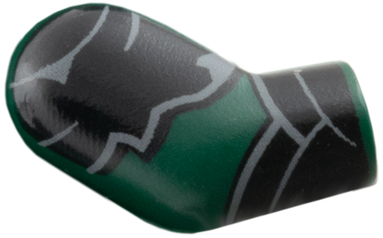 Lego Arm, Right with Black Wrappings Pattern / Dark Green