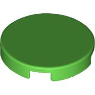 Lego Tile Round 2 x 2 with Bottom Stud Holder / Bright Green