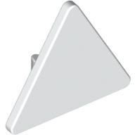 Lego Road Sign Clip-on 2.2 x 2.667 Triangular / White