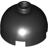 Lego Brick Round 2 x 2 Dome Top, Blocked Open Stud, Bottom Axle Holder / Black